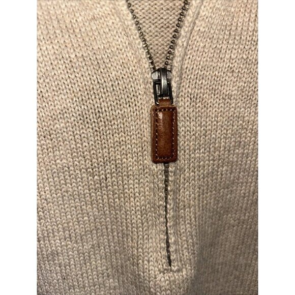 POLO RALPH LAUREN 1/4 ZIP PULLOVER SWEATER OATMEAL MENS XXL NEW - Picture 7 of 11